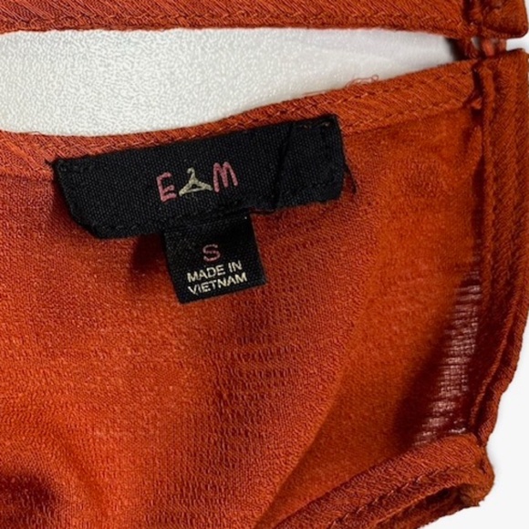 E (Hanger) M Women's Rust Colored Tank Top Size Small - Picture 5 of 9